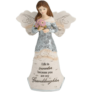 Granddaughter 5.5" Angel Holding Flowers