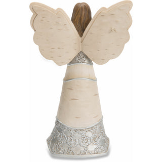 Birthday Blessings 6" Angel Holding Tulips