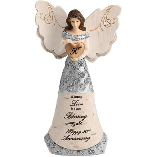 50th Anniversary 6" Angel Holding 50th Heart