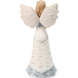 Love You Mom 7.5" Angel Holding Flowers