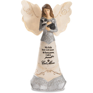 Cat Mom 6" Angel Holding Cat