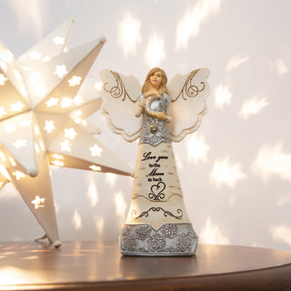 Love You 6" Angel Holding Moon