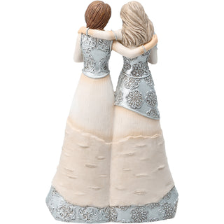 Best Friends 6" Double Figurine Holding Flowers