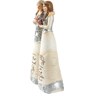 Best Friends 6" Double Figurine Holding Flowers