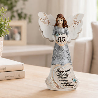 65th Birthday 6" Angel Holding Heart