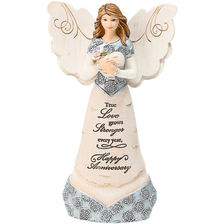 Anniversary 6" Angel Holding Heart