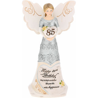 85th Birthday 6" Angel Holding Heart