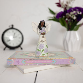 EBN An Angel 5" EBN Angel Holding Hydrangeas