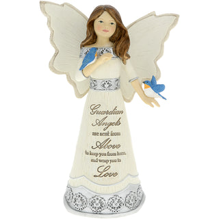 From Above 5.5" Angel Figurine with Bluebirds