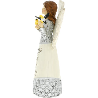 Family 5.5" Angel Figurine with Goldfinches