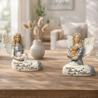 Cat Paw Prints 4" Angel with Cat