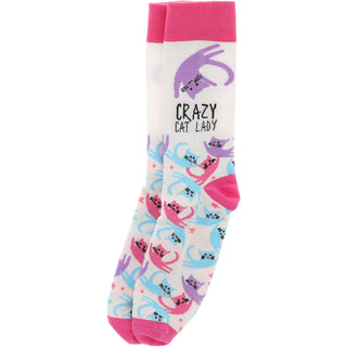 Crazy Cat Lady Unisex Crew Socks Size: M/L