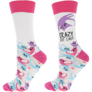 Crazy Cat Lady Unisex Crew Socks Size: M/L