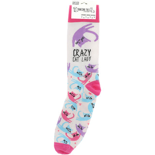 Crazy Cat Lady Unisex Crew Socks Size: M/L