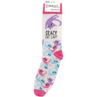Crazy Cat Lady Unisex Crew Socks Size: M/L