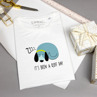 Ruff Day Small Unisex White T-Shirt
