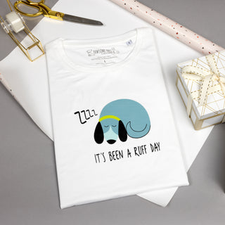 Ruff Day Small Unisex White T-Shirt