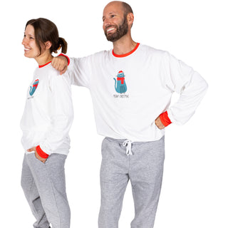 Meowy Christmas Small Unisex White Long Sleeve T-Shirt