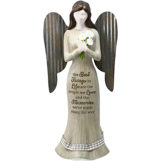 Best Things 9" Angel Holding Flowers