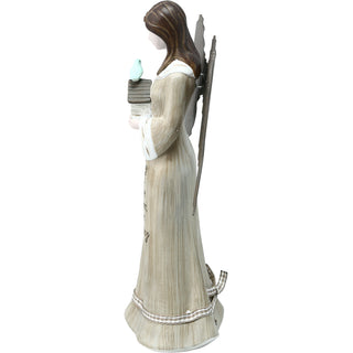 Family 7.5" Angel Holding Birdhouse