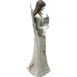 Family 7.5" Angel Holding Birdhouse