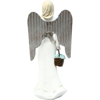 Mom 7.5" Angel with Basket of Flowers