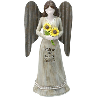 Sister 5" Angel Holding Sunflowers