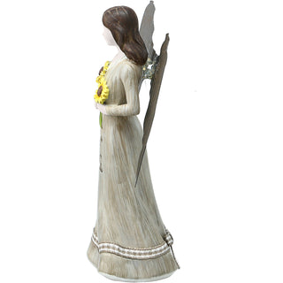 Sister 5" Angel Holding Sunflowers