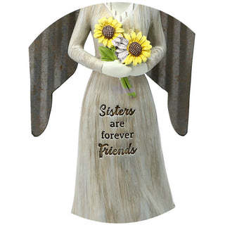 Sister 5" Angel Holding Sunflowers