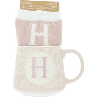 H 12 oz Mug and Sock Set