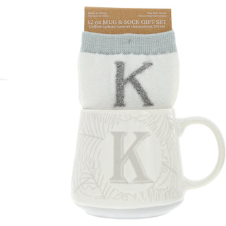 K 12 oz Mug and Sock Set