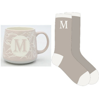 M 12 oz Mug and Sock Set