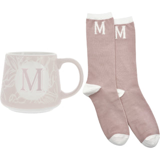 M 12 oz Mug and Sock Set