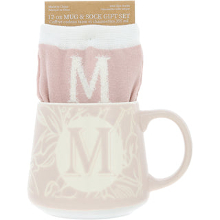 M 12 oz Mug and Sock Set