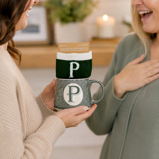 P 12 oz Mug and Sock Set