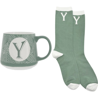 Y 12 oz Mug and Sock Set