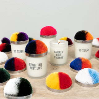 White 2.75" Pom Pom Lid