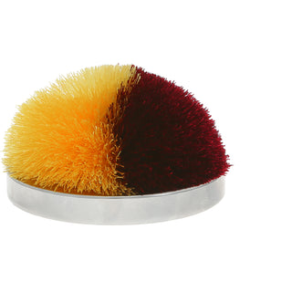 Maroon & Yellow 2.75" Pom Pom Lid