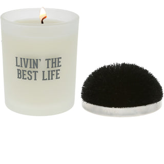 Best Life - Black 5.5 oz - 100% Soy Wax Candle with Pom Pom Lid
Scent: Tranquility