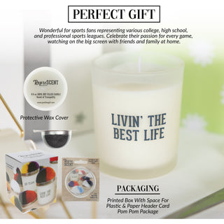Best Life - Black 5.5 oz - 100% Soy Wax Candle with Pom Pom Lid
Scent: Tranquility
