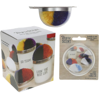 Best Life Blue & Yellow - 5.5 oz - 100% Soy Wax Candle with Pom Pom Lid Scent: Tranquility