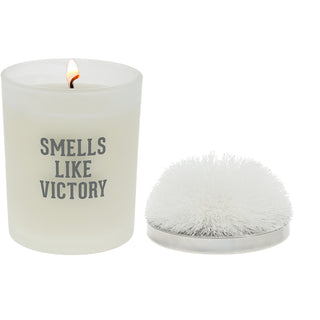 Victory - White 5.5 oz - 100% Soy Wax Candle with Pom Pom Lid
Scent: Tranquility