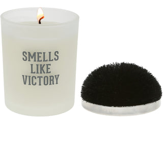 Victory Black - 5.5 oz - 100% Soy Wax Candle with Pom Pom Lid Scent: Tranquility