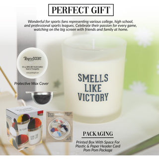 Victory - Black 5.5 oz - 100% Soy Wax Candle with Pom Pom Lid
Scent: Tranquility