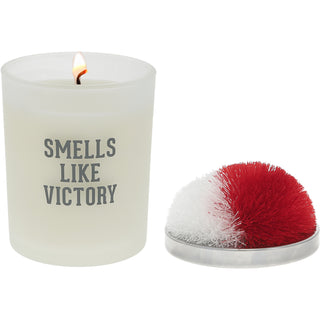 Victory - Red & White 5.5 oz - 100% Soy Wax Candle with Pom Pom Lid
Scent: Tranquility