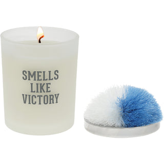 Victory - Light Blue & White 5.5 oz - 100% Soy Wax Candle with Pom Pom Lid
Scent: Tranquility