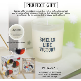 Victory - Blue & Orange 5.5 oz - 100% Soy Wax Candle with Pom Pom Lid
Scent: Tranquility
