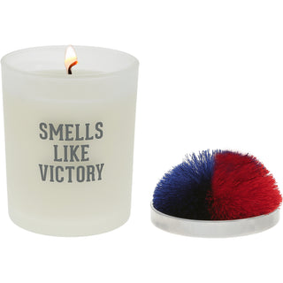 Victory Red & Blue - 5.5 oz - 100% Soy Wax Candle with Pom Pom Lid Scent: Tranquility