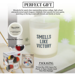 Victory - Red & Navy 5.5 oz - 100% Soy Wax Candle with Pom Pom Lid
Scent: Tranquility