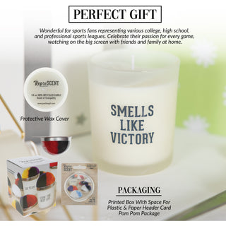 Victory - Red & Black 5.5 oz - 100% Soy Wax Candle with Pom Pom Lid
Scent: Tranquility